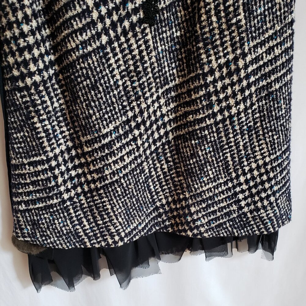 Kolor - Mixed Media Black, Brown, Tan, Blue Lined Skirt. Size 1 - Picture 8 of 14